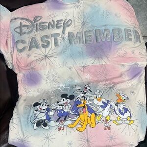 Disney Cast Member Tie-Dye Shirt with Characters